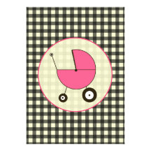 Invitation noire de baby shower de guingan