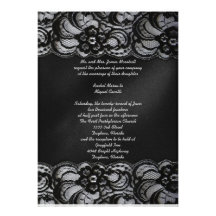 Invitation noire de dentelle