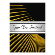 Invitation noire de fête d'anniversaire d'or blanc