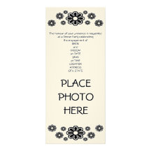 Invitation noire et blanche de verticale de margue
