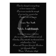 Invitation noire et blanche vintage Verticle de mo