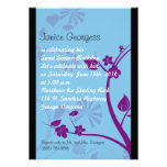 Invitation NOIRE ET BLEUE de sweet sixteen