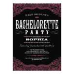 Invitation noire et rose de partie de Paisley Bach