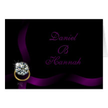Invitation noire, pourpre, et de noces de diamant carte