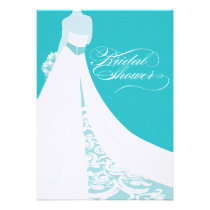 Invitation nuptiale bleue de douche invitations