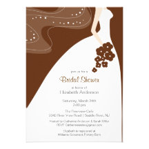 Invitation nuptiale Brown de douche de jeune marié