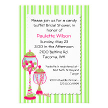 Invitation nuptiale colorée de buffet de sucrerie 