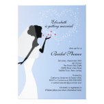 Invitation nuptiale de baiser moderne de douche de