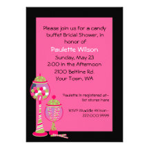 Invitation nuptiale de buffet de sucrerie de douch