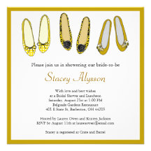 Invitation nuptiale de douche de chaussures plates
