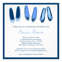 Invitation nuptiale de douche de chaussures plates