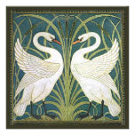 Invitation nuptiale de douche de cygnes vintages