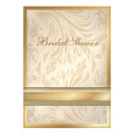 invitation nuptiale de douche de damassé d'or de c
