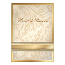 invitation nuptiale de douche de damassé d'or de c
