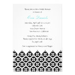 Invitation nuptiale de douche de damassé moderne