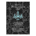 Invitation nuptiale de douche de damassé victorien