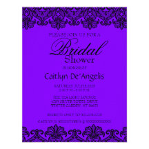 Invitation nuptiale de douche de dentelle noire po