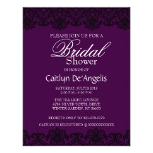 Invitation nuptiale de douche de dentelle noire si