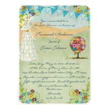 Invitation nuptiale de douche de jardin d'agrément