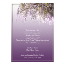 Invitation nuptiale de douche de lavande de fleur 