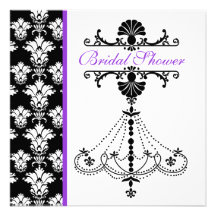 Invitation nuptiale de douche de lustre élégant