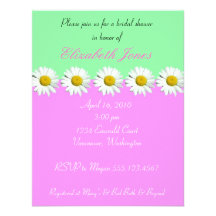 Invitation nuptiale de douche de marguerite