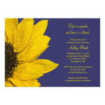 Invitation nuptiale de douche de marine jaune de t
