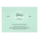 Invitation nuptiale de douche de menthe chic vinta invitations
