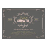 Invitation nuptiale de douche de rose chic vintage invitations