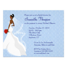 Invitation nuptiale de douche de saphir Flirty