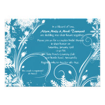 Invitation nuptiale de douche d'hiver