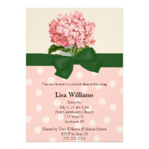 Invitation nuptiale de douche d'hortensia rose invitations