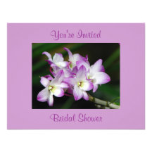 Invitation nuptiale de douche d'orchidée