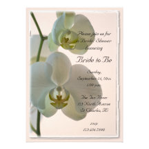 Invitation nuptiale de douche d'orchidée élégante