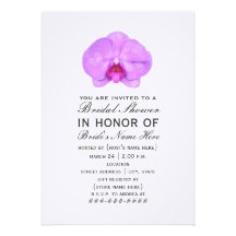 Invitation nuptiale de douche d'orchidée inspiré p