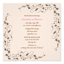 Invitation nuptiale de tourbillonnement de douche 