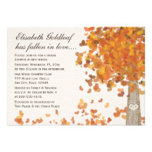 Invitation nuptiale découpée de douche d'automne d
