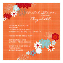 Invitation nuptiale florale lumineuse à la mode de