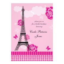Invitation nuptiale française de douche de Tour Ei