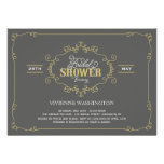 Invitation nuptiale gris de douche de Flourish chi invitations