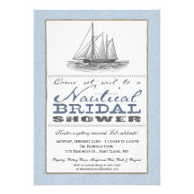 Invitation nuptiale nautique de douche