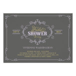 Invitation nuptiale pourpre de douche de Flourish  invitations