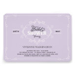 Invitation nuptiale pourpre de douche de Flourish  invitations