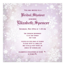 Invitation nuptiale pourpre hivernale de douche