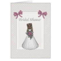 Invitation nuptiale rose de douche cartes de vœux