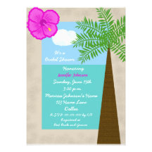 Invitation nuptiale tropicale de douche -- Jours t