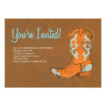 Invitation occidentale de botte de cowboy
