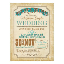 Invitation occidentale de style
