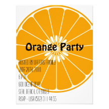 Invitation orange de partie