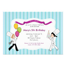 Invitation orientée de partie de chef d'enfant - n